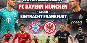Aufstellungen: Teilnehmer: FC Bayern München Gegen Eintracht Frankfurt
