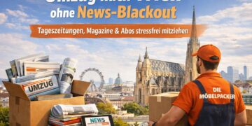 Die Möbelpacker: Umzug nach Wien ohne News-Blackout – so ziehen Tageszeitungen, Magazine und Abos stressfrei mit