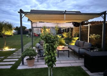 Pergola im Garten als geschützter Außenbereich